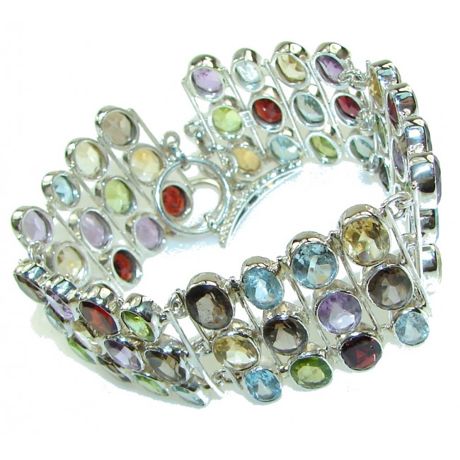 Aura Of Beauty Multigem Sterling Silver Bracelet