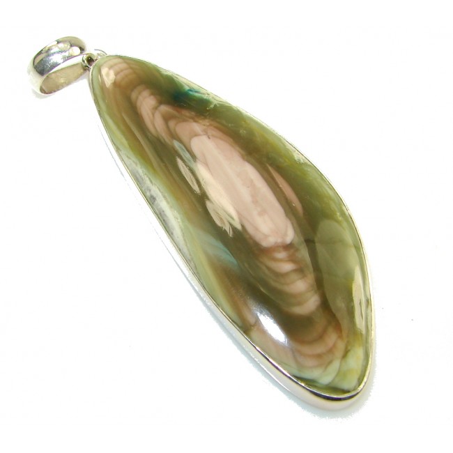 Path Of Life!! Imperial Jasper Sterling Silver Pendant