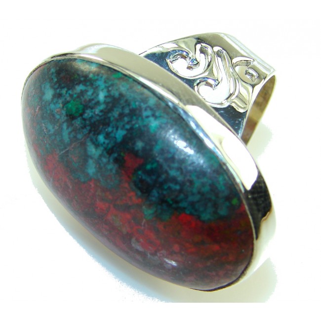 Special Moment!! Red Sonora Jasper Sterling Silver ring s. 8 1/4