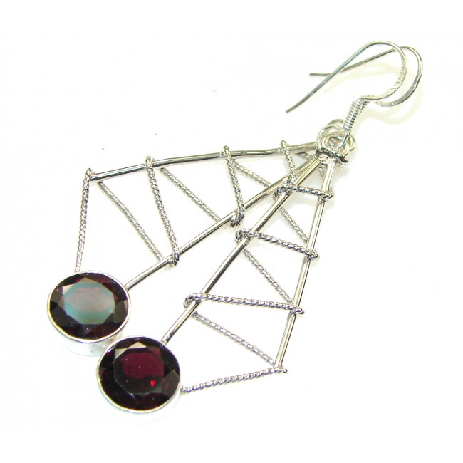 Secret Design!! Purple Amethyst Sterling Silver earrings / Long