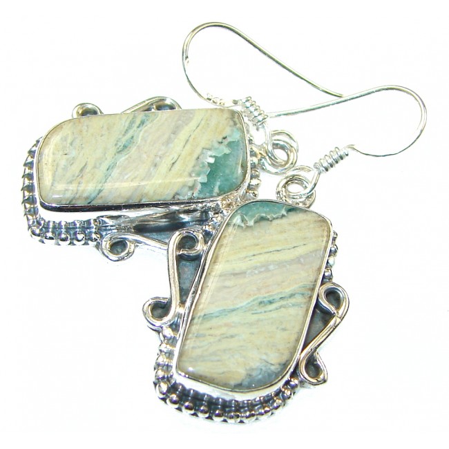 Amazing Ocean Jasper Sterling Silver earrings