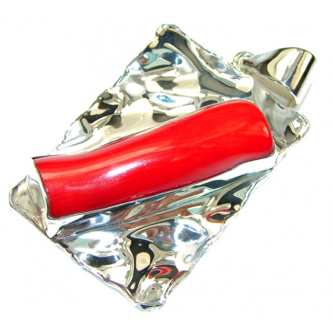 Amazing Fossilized Coral Sterling Silver pendant