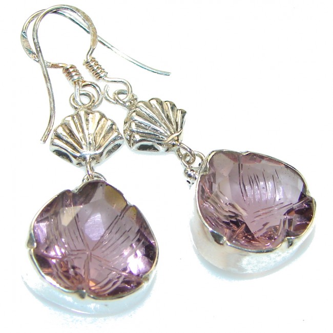 Delicate!! Purple Amethyst Sterling Silver earrings