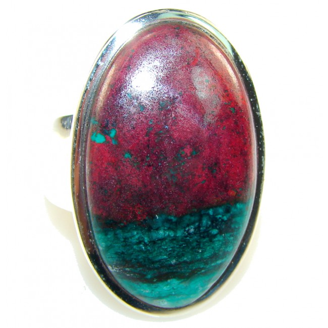 Just Perfect!! Red Sonora Jasper Sterling Silver ring s. 7