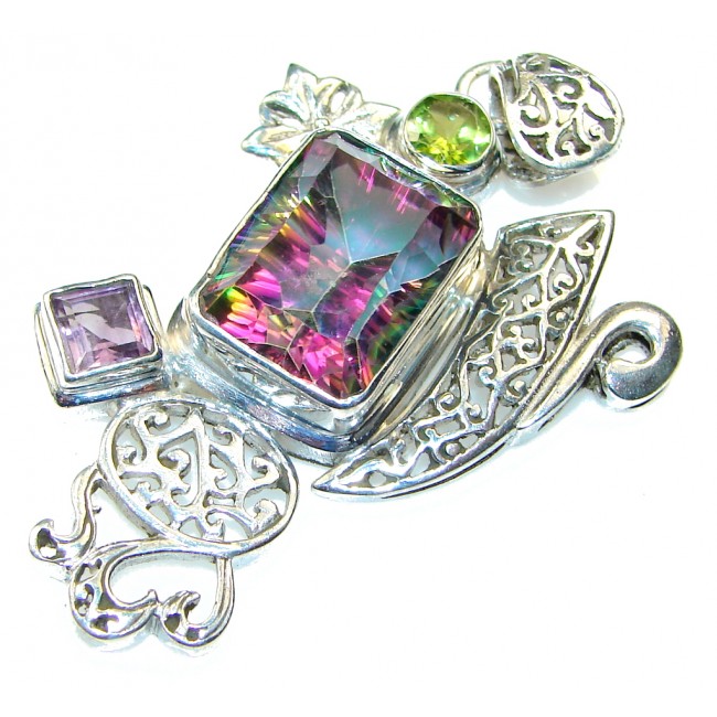 Exotic Style!! Magic Topaz Sterling Silver Pendant