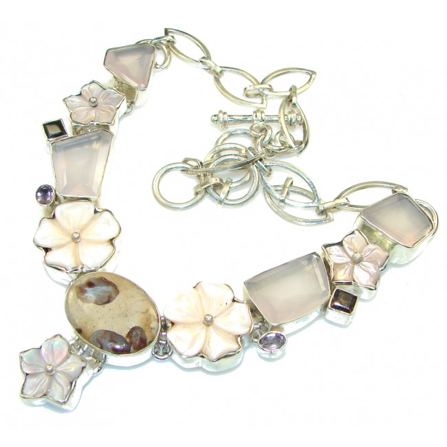 Amazing DEsign Of Blister Pearl Sterling Silver necklace