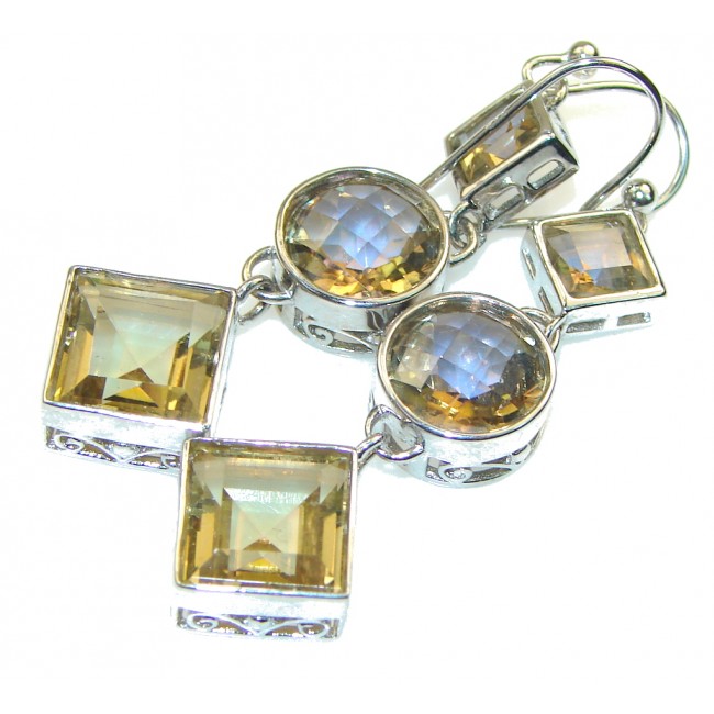 New! Citrine Magic Topaz Sterling Silver earrings