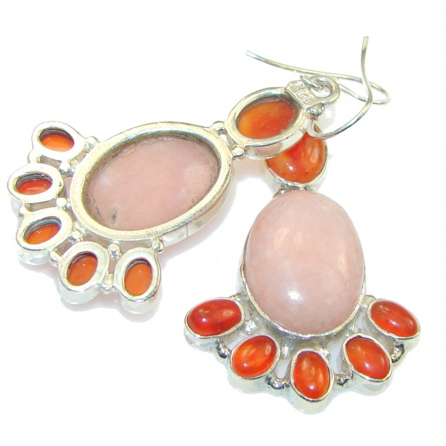 Classy! Pink Opal Sterling Silver earrings