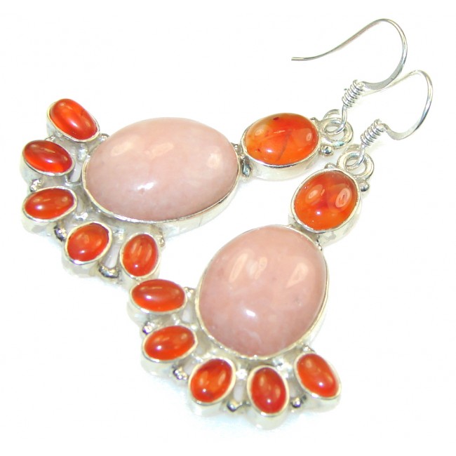 Classy! Pink Opal Sterling Silver earrings