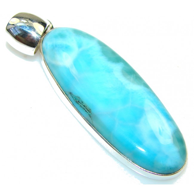 Awesome! Light Blue Larimar Sterling Silver Pendant
