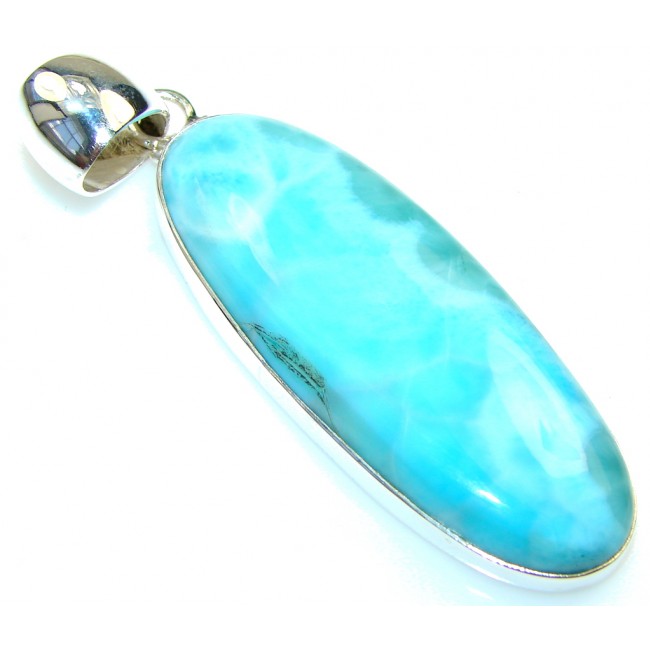 Awesome! Light Blue Larimar Sterling Silver Pendant