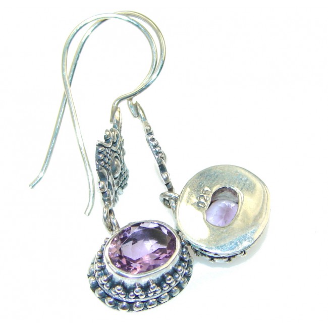 Delicate!! Purple Amethyst Sterling Silver earrings