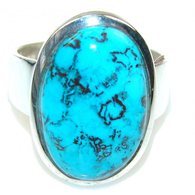 Perfect! Blue Azurite Sterling Silver Ring s. 7 1/4