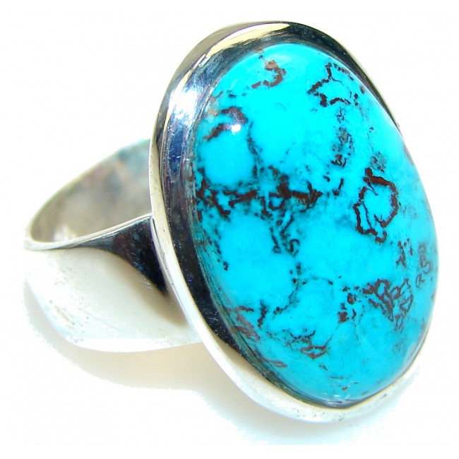Perfect! Blue Azurite Sterling Silver Ring s. 7 1/4