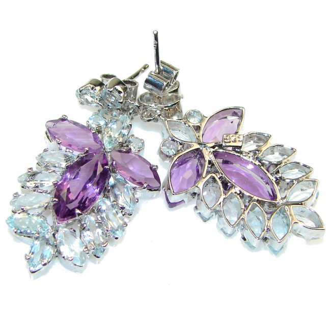 Faith In Love!! Purple Amethyst Sterling Silver earrings
