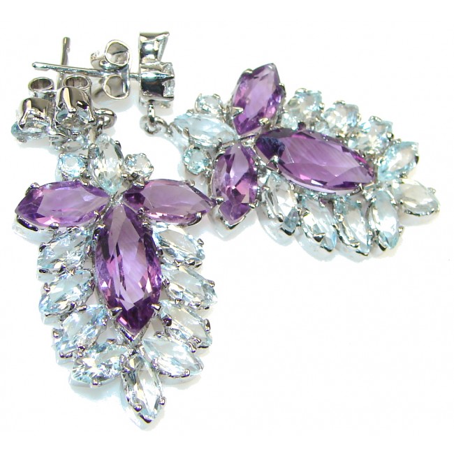Faith In Love!! Purple Amethyst Sterling Silver earrings