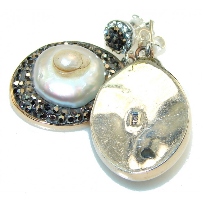 Turkish Style! Mother of Pearl Sterling Silver earrings