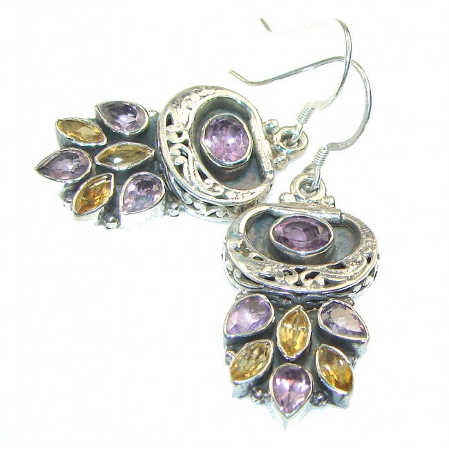 Pale Beauty!! Purple Amethyst Sterling Silver earrings