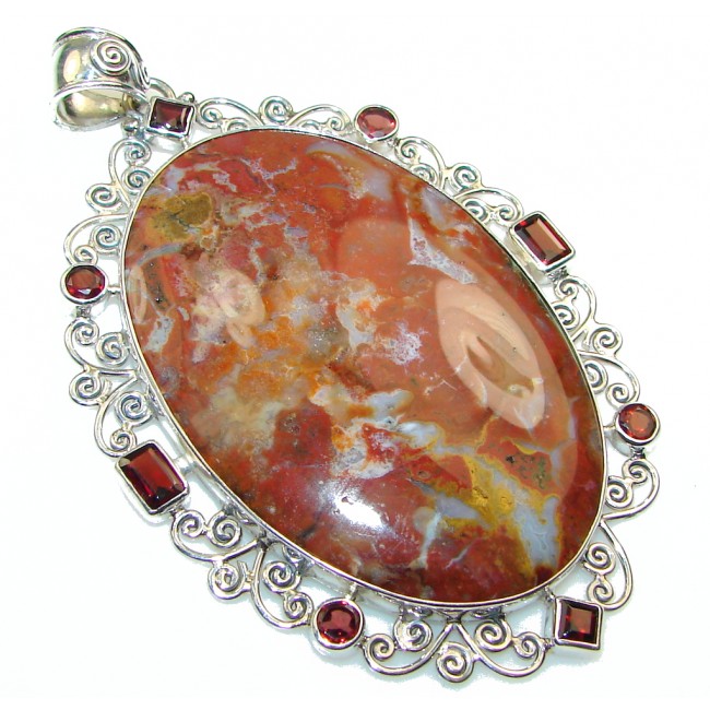 Big! Exclusive AAA Montana Agate Sterling Silver Pendant