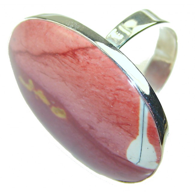 Just Perfect! Australian Mookaite Sterling Silver Ring s. 9