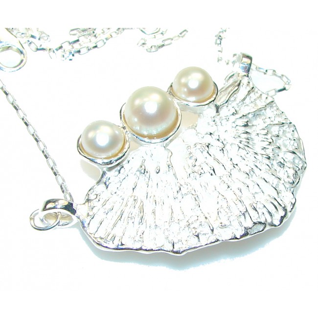 Path Of Life!! Fresh Water Pearl Sterling Silver Necklace