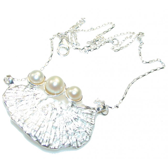 Path Of Life!! Fresh Water Pearl Sterling Silver Necklace