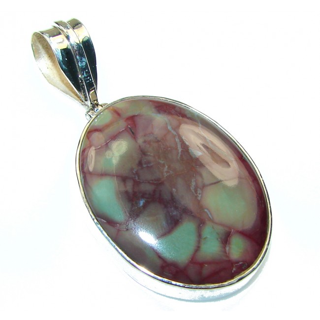 Brown Tortoise Turquoise Sterling Silver Pendant