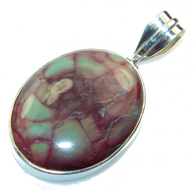 Brown Tortoise Turquoise Sterling Silver Pendant