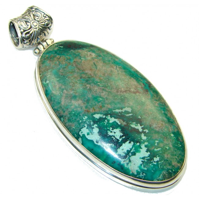 AAA Classic Pilot Mountain Blue to Green Fade Sterling Silver Pendant