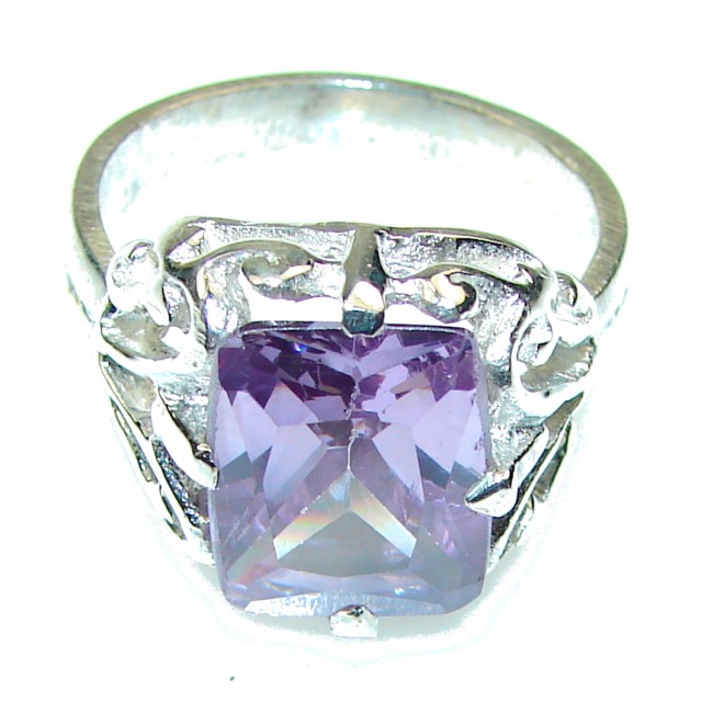 Lavender Love! Lilac Quartz Sterling Silver Ring s. 8