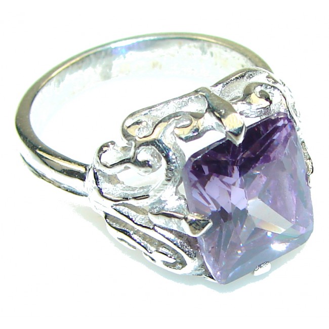 Lavender Love! Lilac Quartz Sterling Silver Ring s. 8