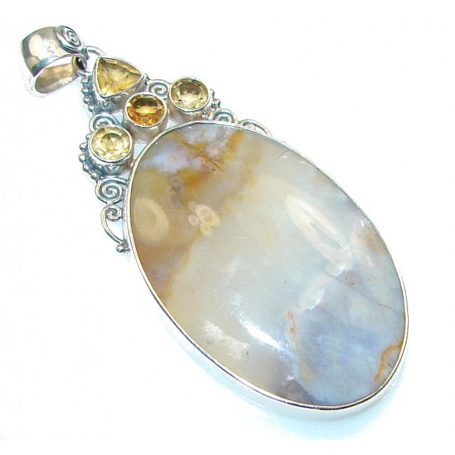 Stunning!! New Agate Sterling Silver Pendant