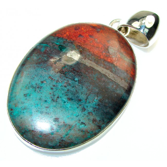 Excellent!! Red Sonora Jasper Sterling Silver Pendant