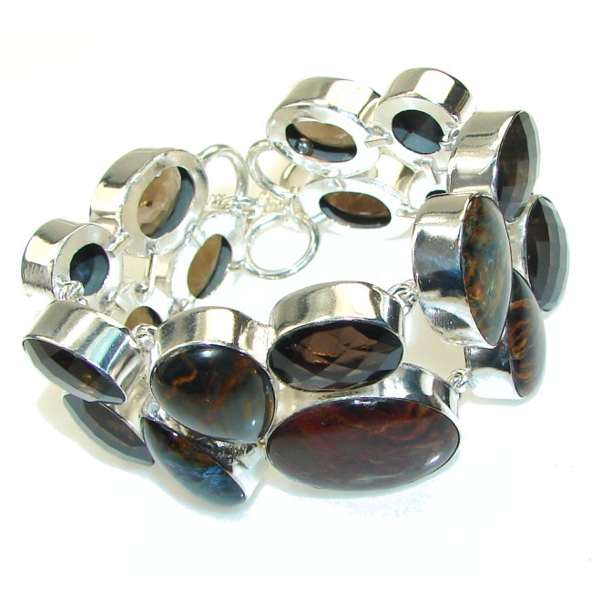 Exclusive!! Pietersite Sterling Silver Bracelet