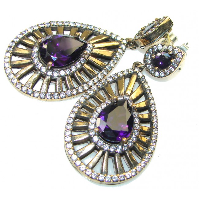 Stunning!! Alexandrite Quartz Sterling Silver earrings