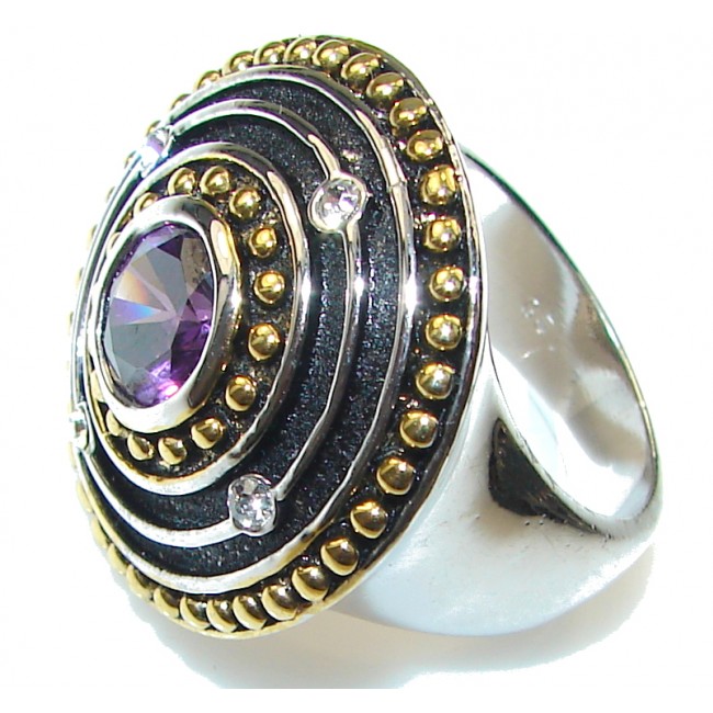 Royal Design!! Alexandrite Quartz Sterling Silver Ring s. 8