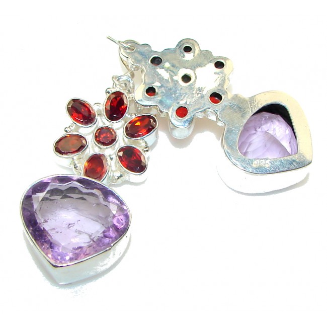 Special Moment!! Purple Amethyst Sterling Silver earrings