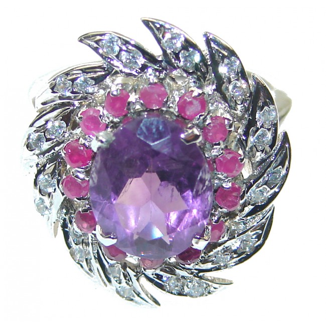 Lavender Dream! Purple Amethyst Sterling Silver ring; size 6 1/4