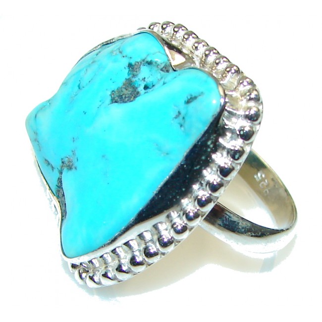 Blue Ithaca Peak Turquoise Sterling Silver Ring s. 9