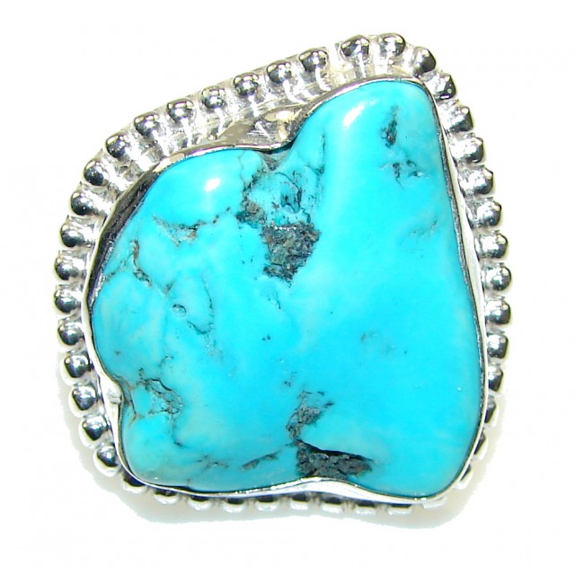 Blue Ithaca Peak Turquoise Sterling Silver Ring s. 9