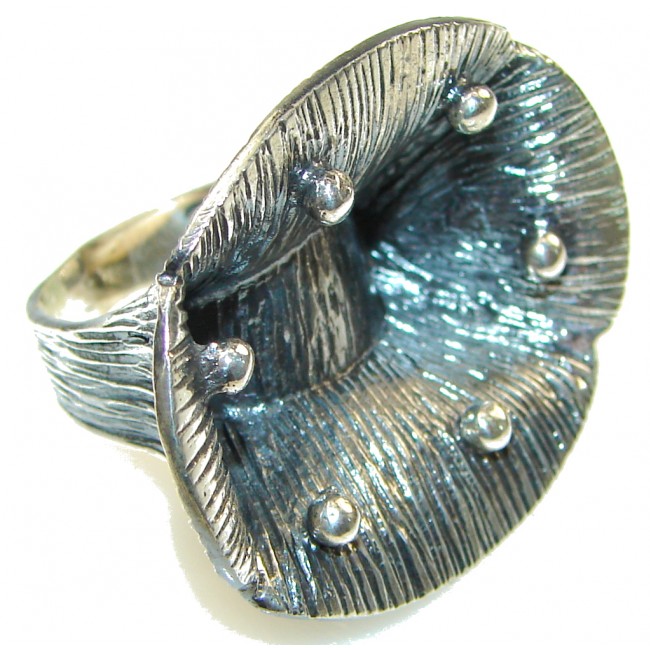 Big! Fashion Design!! Silver Sterling Silver ring s. 6