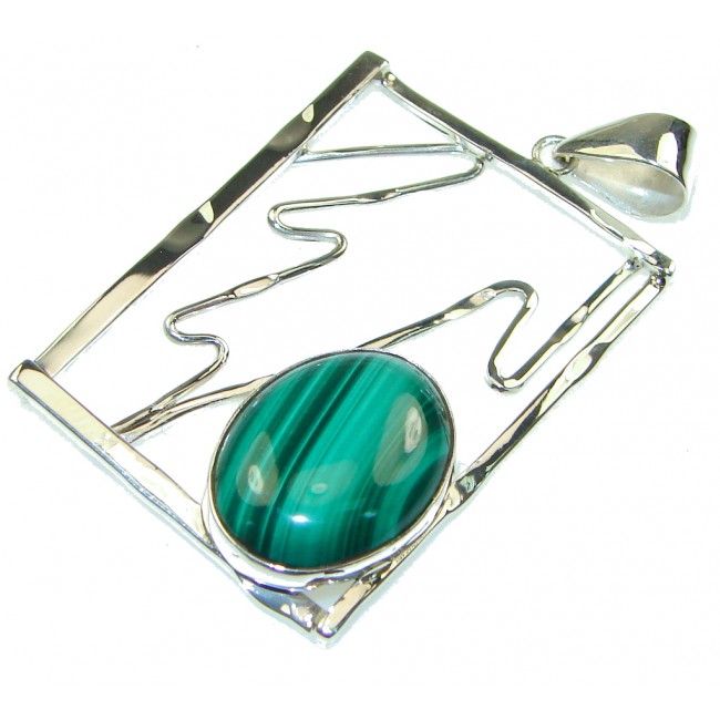 Back to Nature AAA + Natural Malachite Sterling Silver Pendant