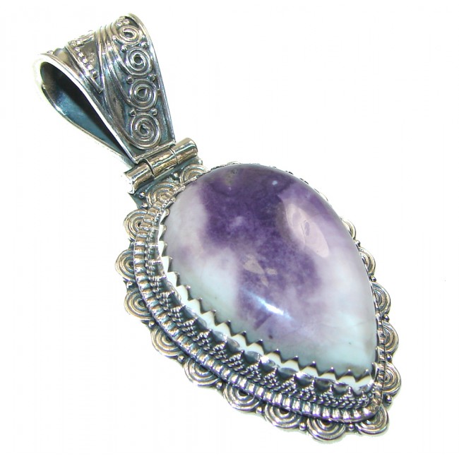 Beautiful Purple Tiffany Jasper Sterling Silver Pendant