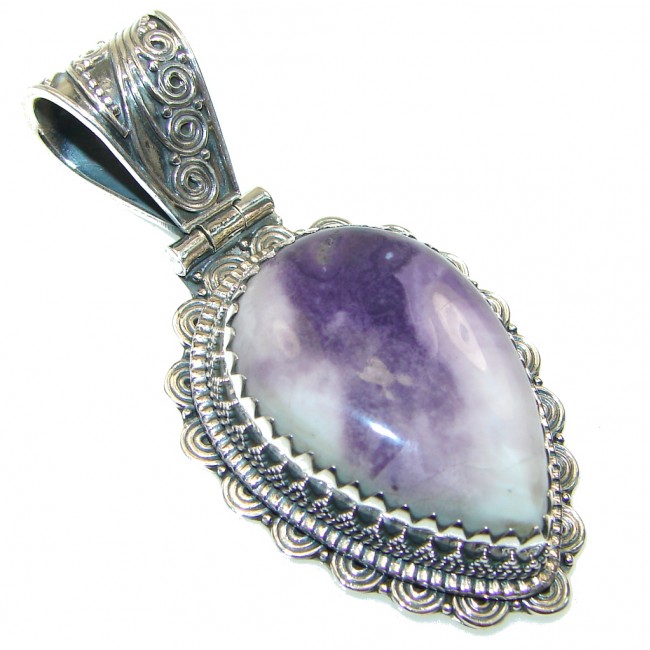 Beautiful Purple Tiffany Jasper Sterling Silver Pendant
