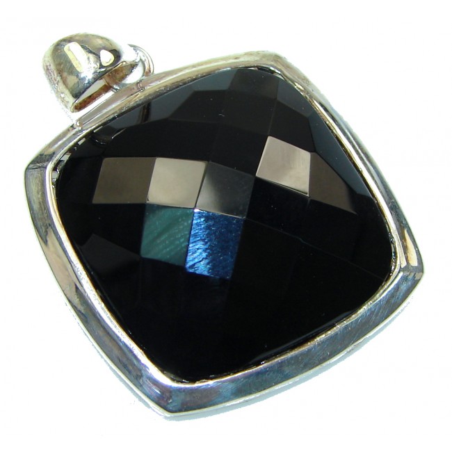 Special Moment! Black Onyx Sterling Silver Pendant