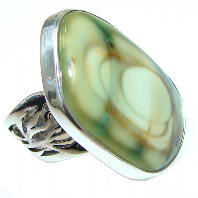 AAA Mexican Imperial Jasper Sterling Silver Ring s. 6 - Adjustable