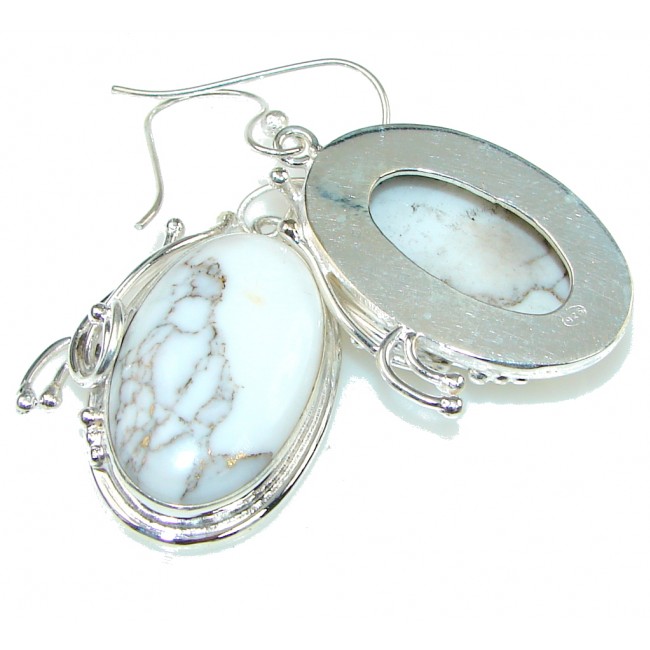 Exclusive! White Howlite Sterling Silver earrings