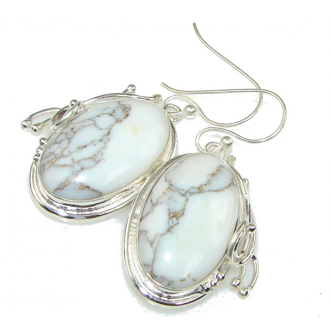 Exclusive! White Howlite Sterling Silver earrings