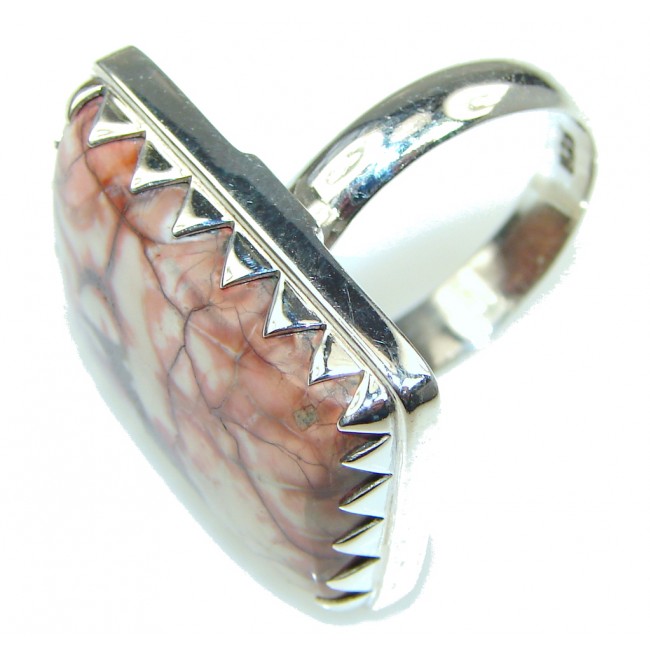 Beautiful!! Pietriefied Wood Sterling Silver Ring s. 9