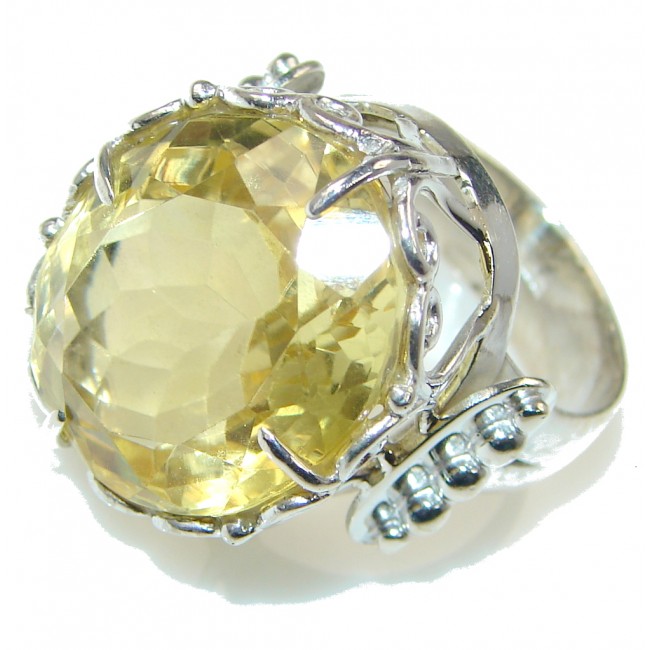Lovely Angel! Yellow Citrine Sterling Silver Ring s. 9